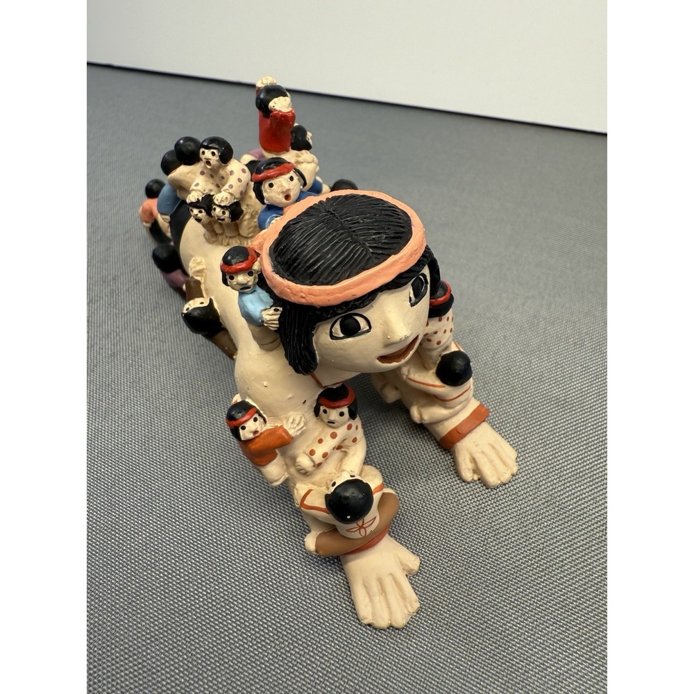 Native American Style Storyteller Pottery Sculpture Man & 25 Children Figurine‎